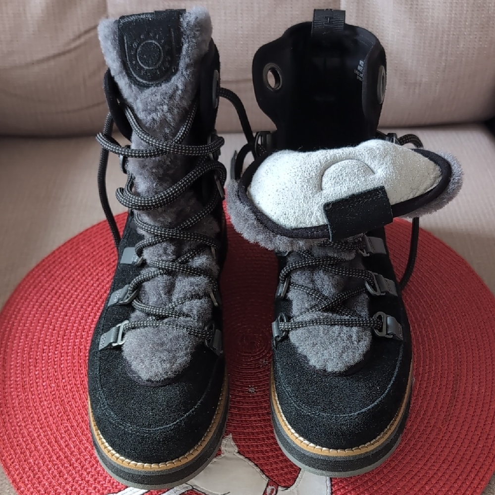 Cole Haan Black and Gray Winter Boots